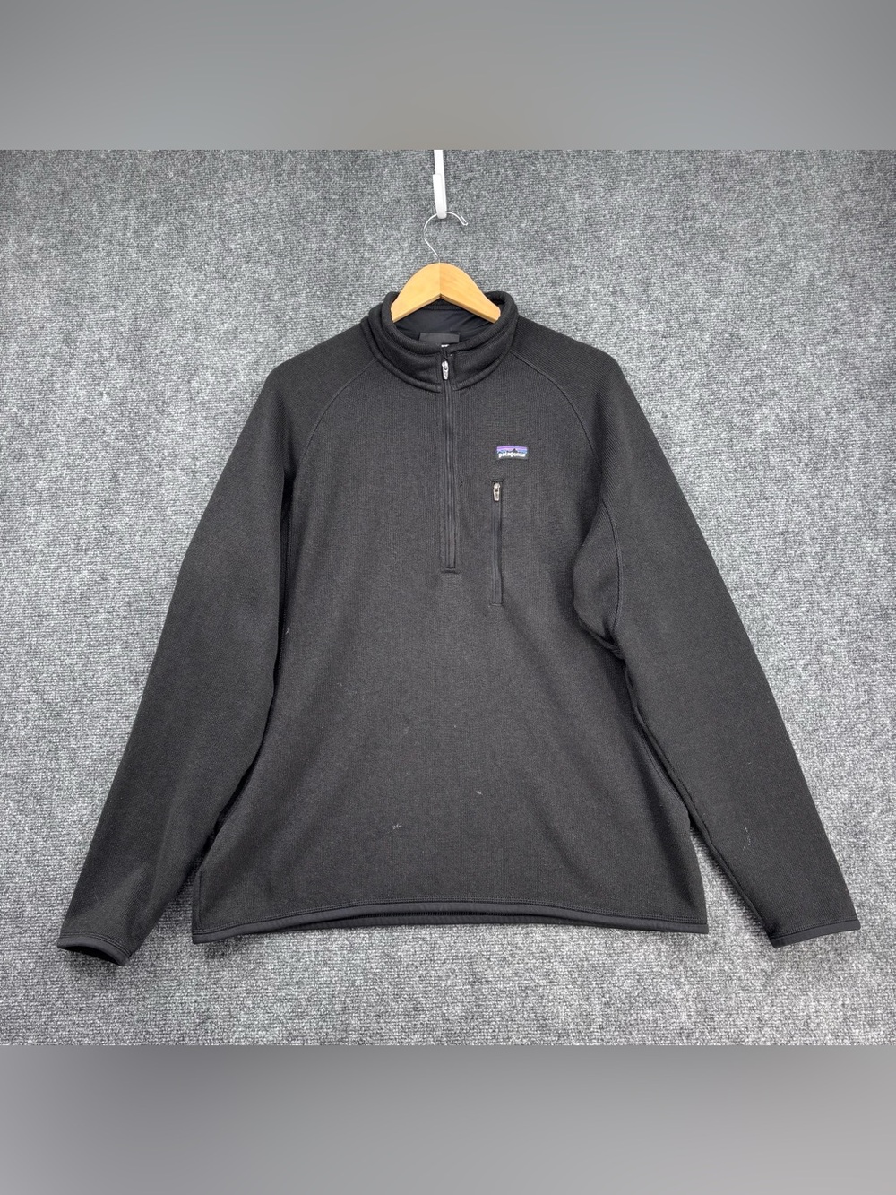 Patagonia Black Gorpcore Better Sweater 1/4 Zip Fleece Pullover Men’s L